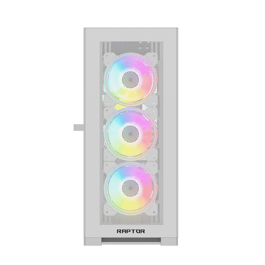 Raptor 290-XL ARCTIC HAWK RGB Mid Tower Case | White