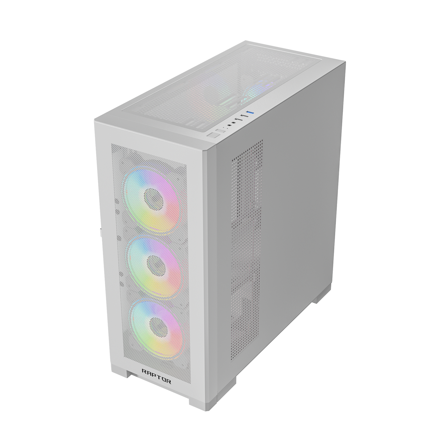 Raptor 290-XL ARCTIC HAWK RGB Mid Tower Case | White