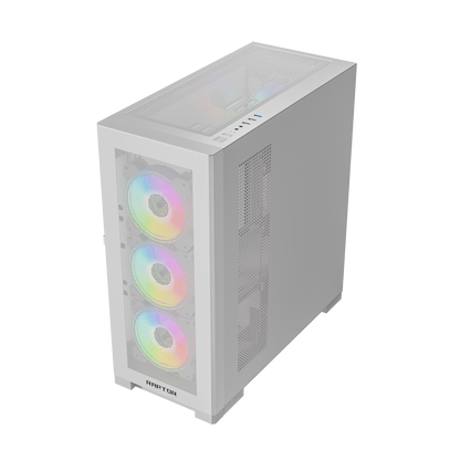 Raptor 290-XL ARCTIC HAWK RGB Mid Tower Case | White