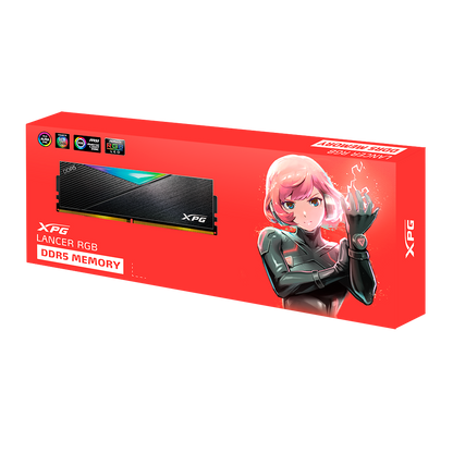 XPG Lancer RGB DDR5 6400MHz 32GB CL32 UDIMM 288-Pins Desktop SDRAM DDR5 Single Channel RAM