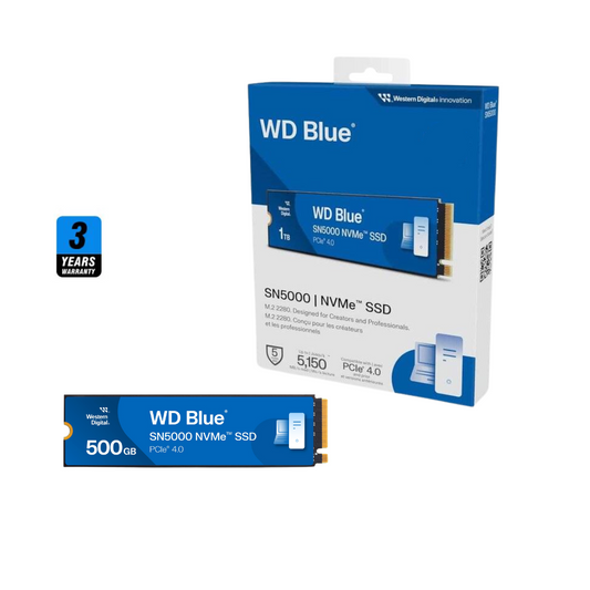WD Blue SN5000 500GB | 5000MB/s M.2 NVME | PCIe 4.0