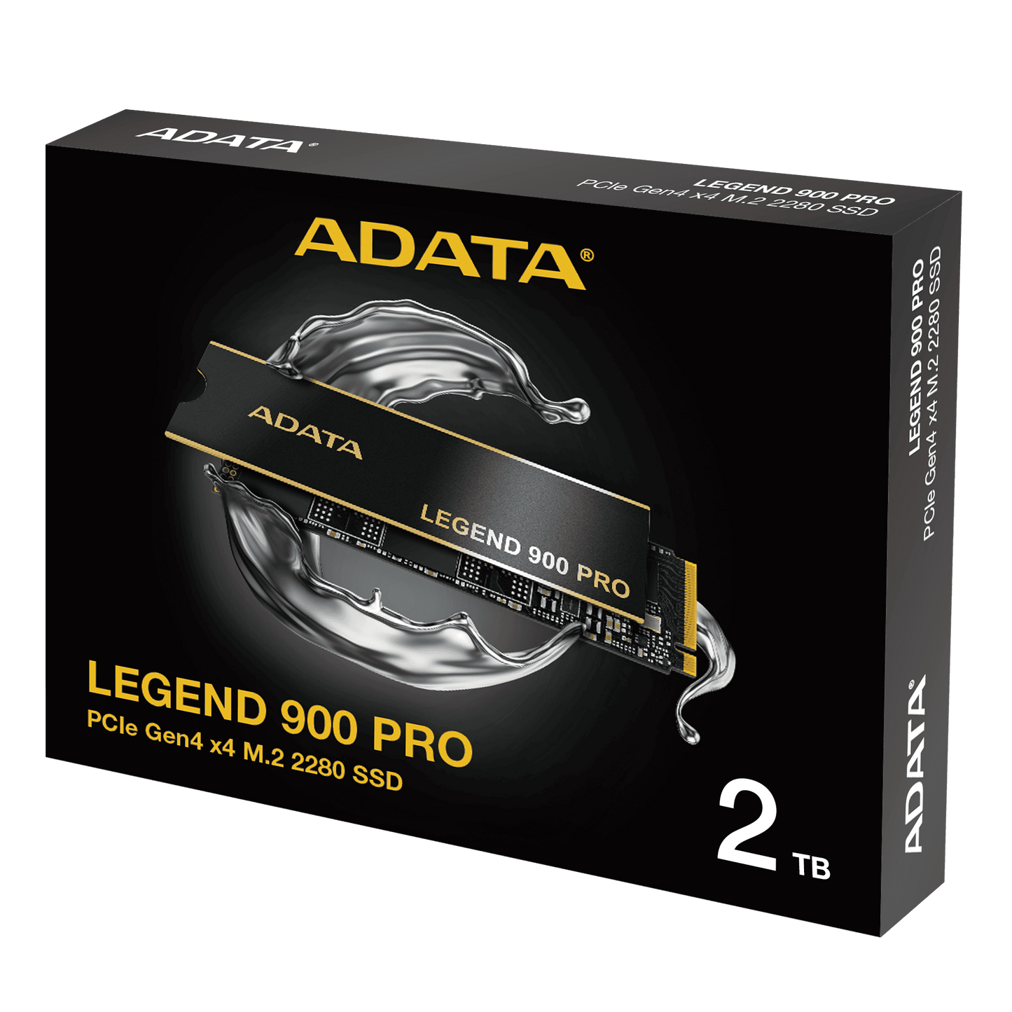 ADATA Legend 900 Pro 2 TB PCIe Gen4 x4 M.2 NVMe SSD – Up to 7,400 MB/s Read, 6,500 MB/s Write, NVMe 1.4, LDPC ECC, HMB, 1200 TBW