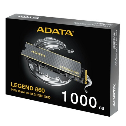 ADATA LEGEND 860 1TB PCIe Gen4x4 NVMe M.2 SSD – Up to 6,000/5,000MB/s, NVMe 2.0, HMB, LDPC ECC, PS5 Compatible