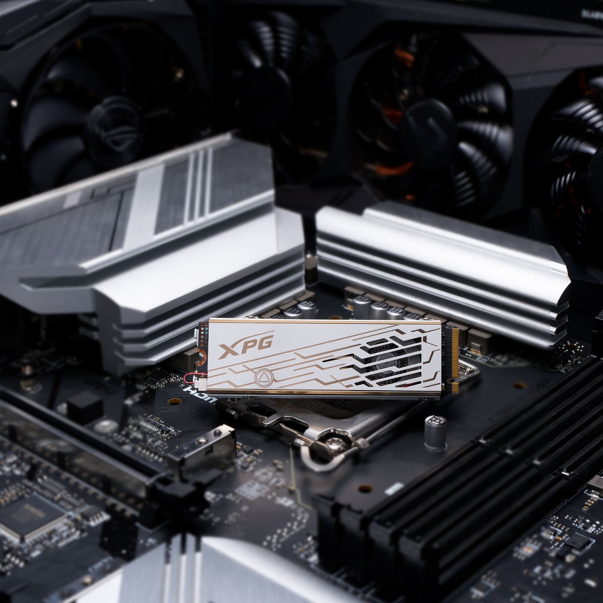 XPG MARS 980 PRO 2TB PCIe 5.0 x4 M.2 2280 SSD – NVMe 2.0, 14,000/13,000 MB/s, Active Fan Cooling, Up to 2 M IOPS