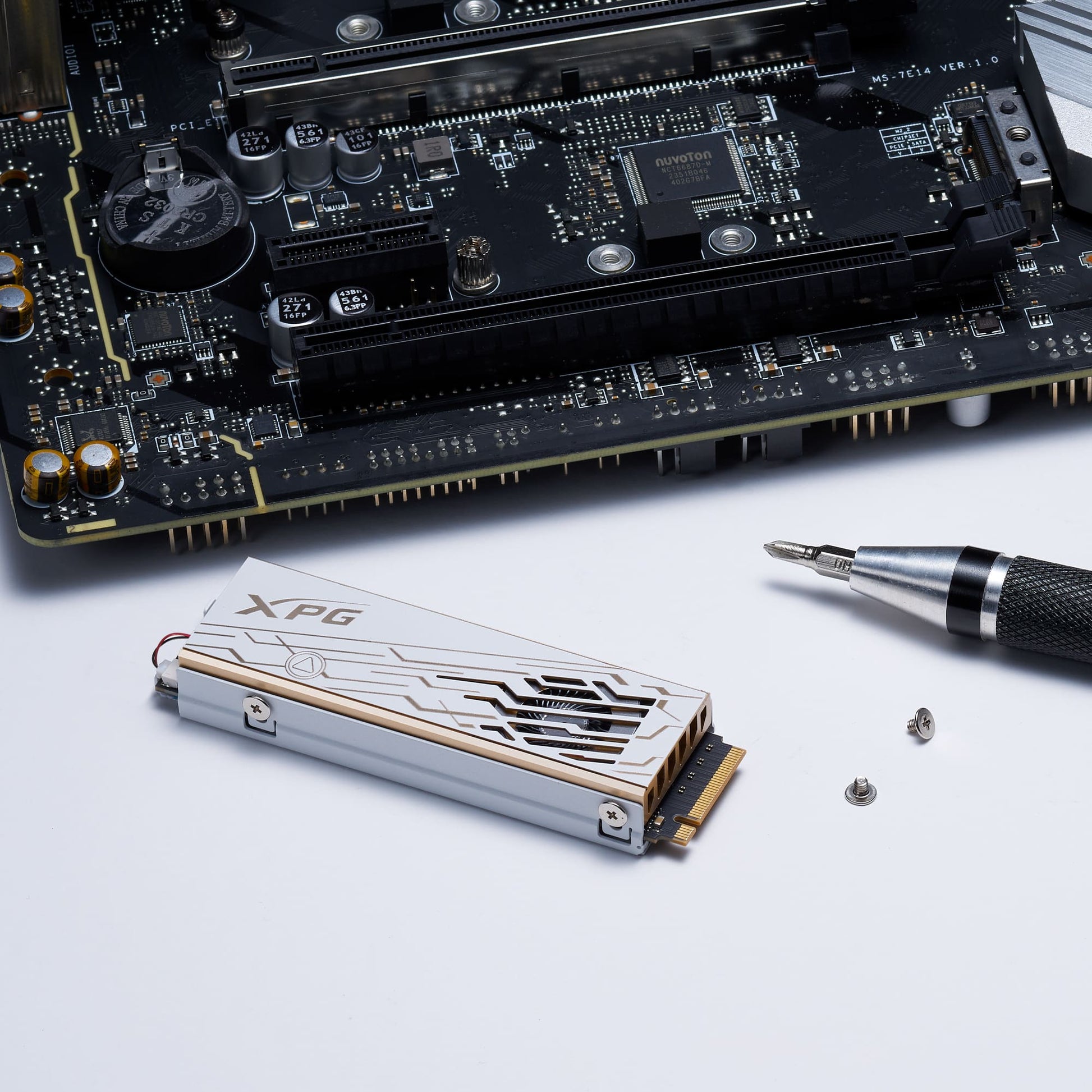 XPG MARS 980 PRO PCIe Gen5 x4 M.2 2280 SSD – Active Turbo-Fan Cooling, 14,000/13,000 MB/s, 1TB, PS5-Compatible