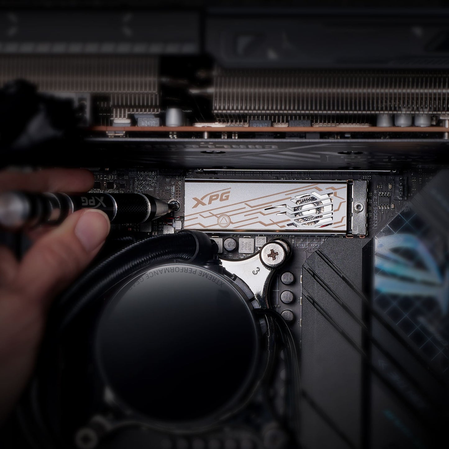 XPG MARS 980 PRO PCIe Gen5 x4 M.2 2280 SSD – Active Turbo-Fan Cooling, 14,000/13,000 MB/s, 1TB, PS5-Compatible
