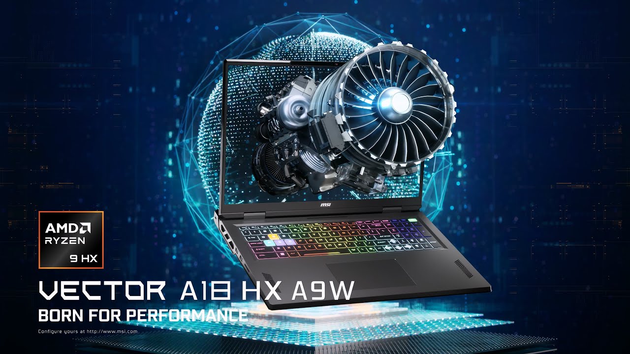 MSI Vector A18 HX A9WIG-206AE | Ryzen 9-9955HX | RAM 64GB | SSD 2TB | NVIDIA Geforce RTX 5080 16GB | 18.0 Inch QHD+ 240Hz | Cosmos Gray