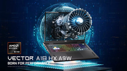 MSI Vector A18 HX A9WIG-206AE | Ryzen 9-9955HX | RAM 64GB | SSD 2TB | NVIDIA Geforce RTX 5080 16GB | 18.0 Inch QHD+ 240Hz | Cosmos Gray