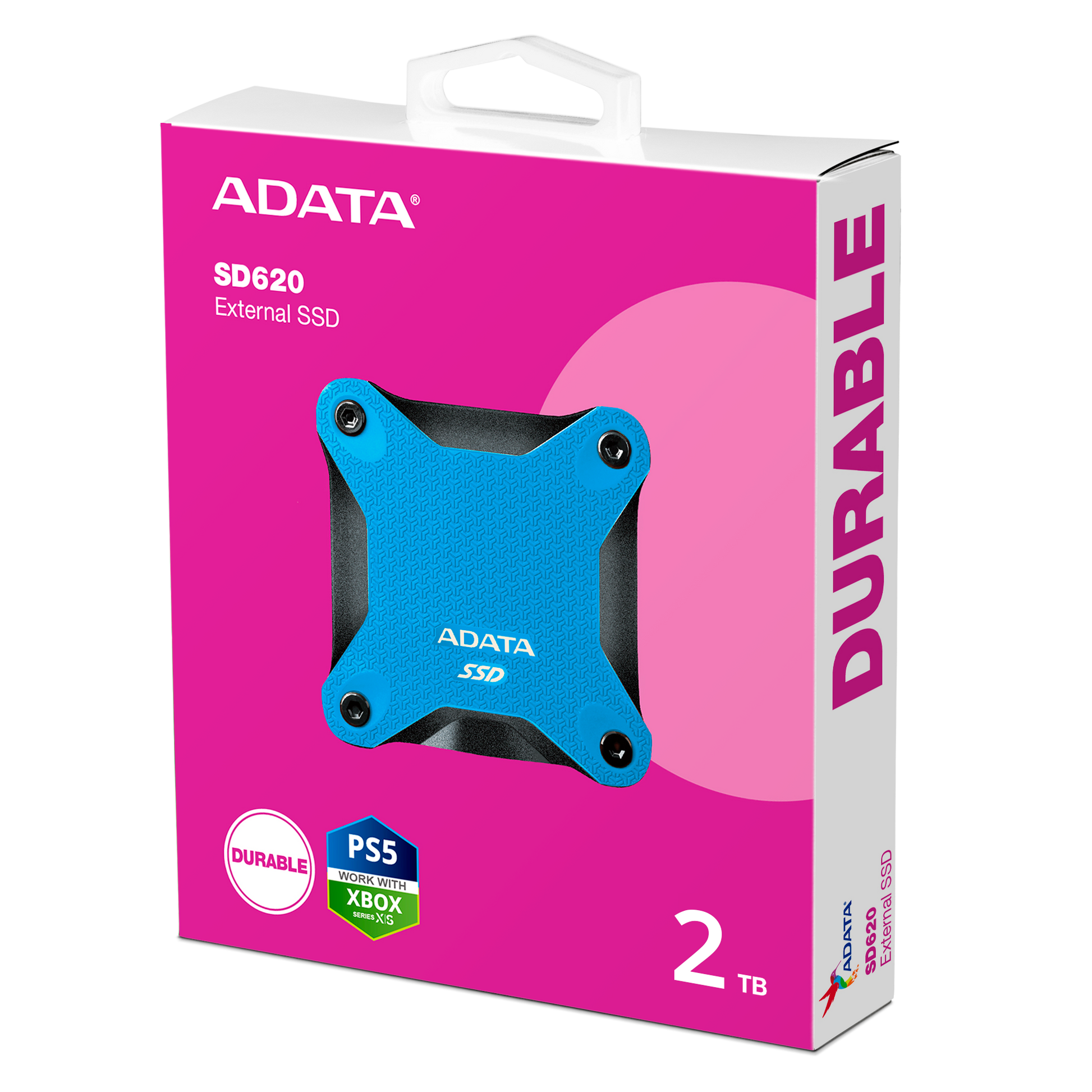 ADATA SD620 External SSD USB 3.2 Gen2 MIL-STD 1.22m Drop Rugged Design - 512GB