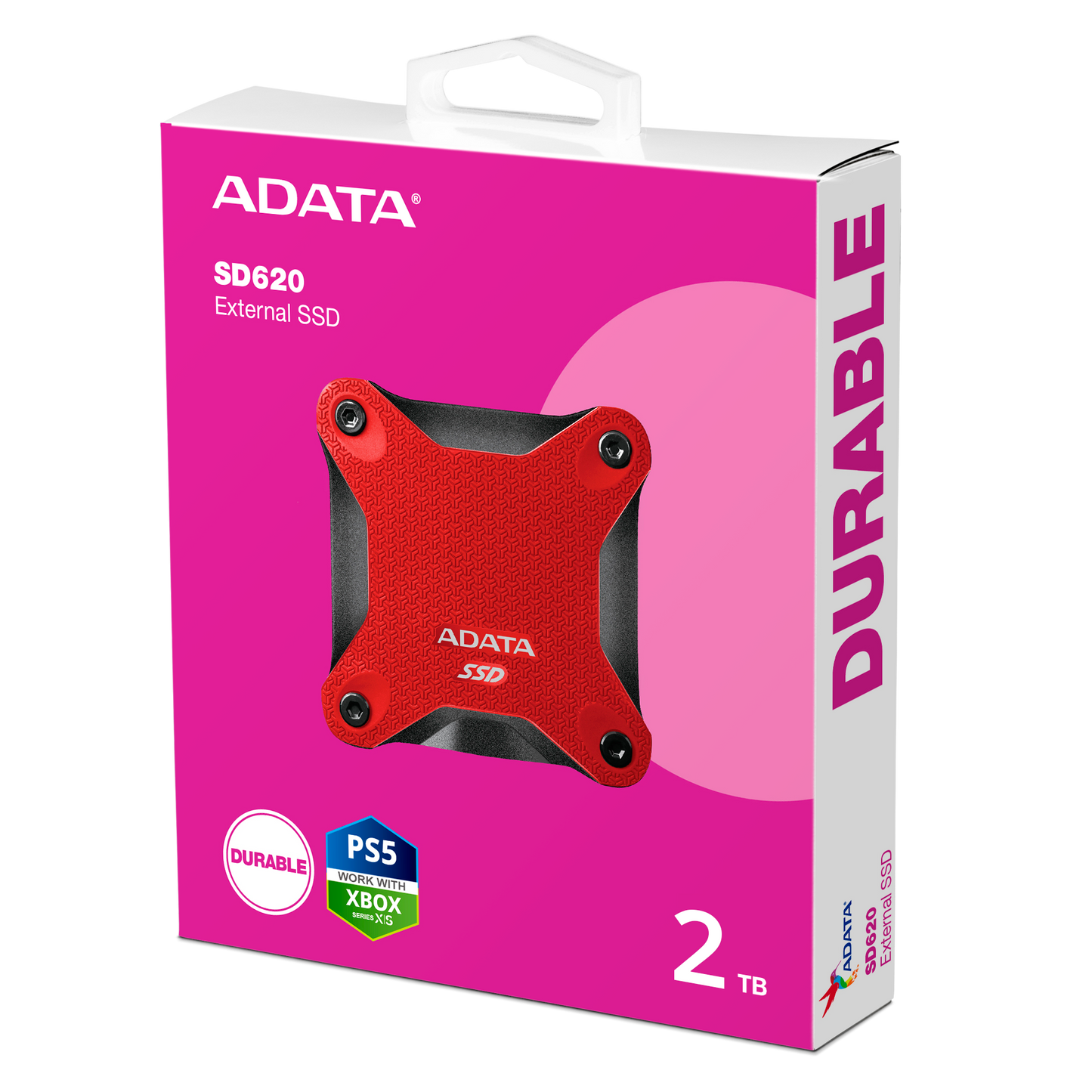 ADATA SD620 External SSD USB 3.2 Gen2 MIL-STD 1.22m Drop Rugged Design - 1TB
