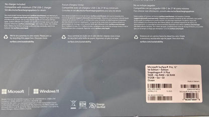 Microsoft Surface Pro 12 EP2-33676 | Snapdragon X Plus | RAM 16GB | SSD 512GB | Qualcomm Adreno | 12.0 Inch (2196 x 1464) | Ocean