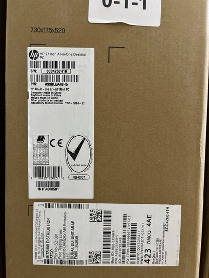 All In One HP 27-CR0156NH/CR0086NH | Intel Core i7-1355U | RAM 8GB | SSD 512GB | Intel Iris Xe Graphics | 27 FHD | Black
