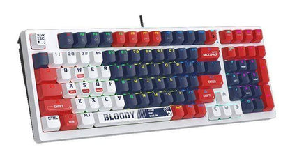 Bloody S98 USB Sports Navy Mechanical Switch Gaming Keyboard (BLMS Red Switches) /  ( En/Ar )