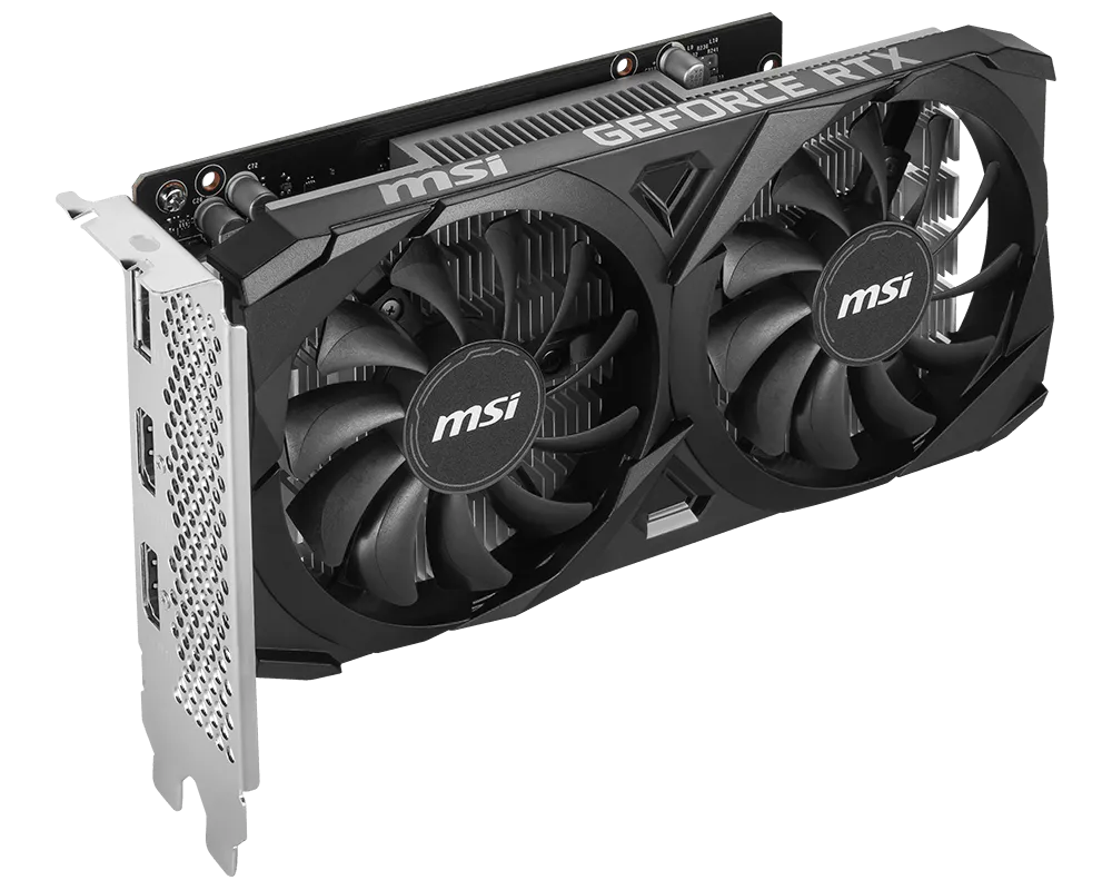 MSI GeForce RTX 3050 VENTUS 2X E 6G OC Graphics Card | NVIDIA RTX 3050 | 6GB GDDR6 | PCIe 4.0 x8 | Dual Fan Cooling | HDMI 2.1 | DisplayPort | 4K Support | Ampere Architecture
