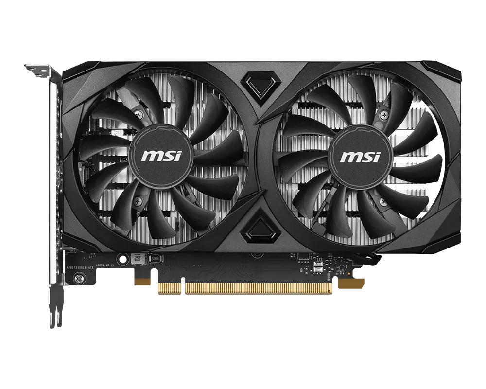 MSI GeForce RTX 3050 VENTUS 2X E 6G OC Graphics Card | NVIDIA RTX 3050 | 6GB GDDR6 | PCIe 4.0 x8 | Dual Fan Cooling | HDMI 2.1 | DisplayPort | 4K Support | Ampere Architecture