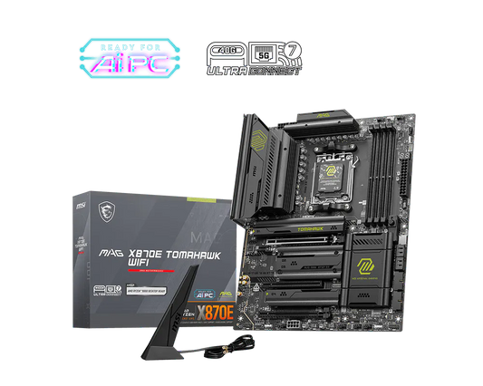 MSI MAG X870E Tomahawk WiFi AM5 Motherboard | DDR5 | PCIe 5.0 | USB4 | Wi-Fi 7 | 5G LAN | ATX Gaming Board for Ryzen 9000 Series
