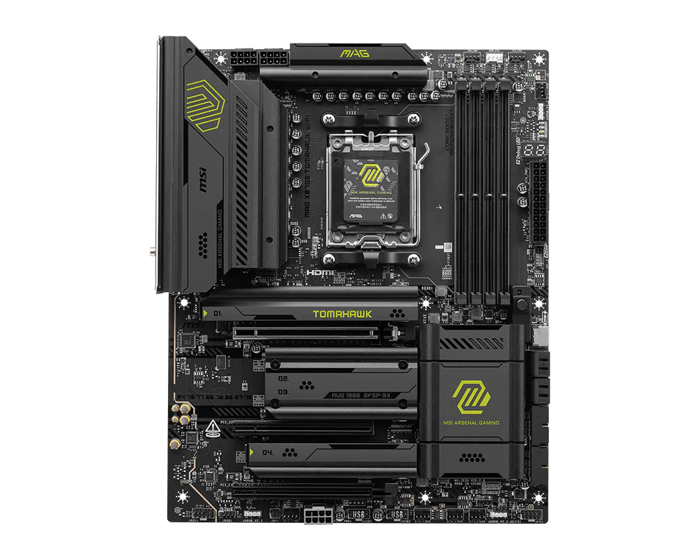 MSI MAG X870E Tomahawk WiFi AM5 Motherboard | DDR5 | PCIe 5.0 | USB4 | Wi-Fi 7 | 5G LAN | ATX Gaming Board for Ryzen 9000 Series