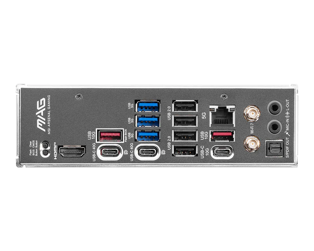 MSI MAG X870E Tomahawk WiFi AM5 Motherboard | DDR5 | PCIe 5.0 | USB4 | Wi-Fi 7 | 5G LAN | ATX Gaming Board for Ryzen 9000 Series
