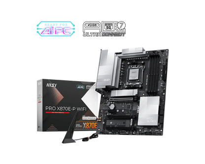 MSI PRO X870E-P WIFI Motherboard | AMD X870E | AM5 | DDR5 8200+ MHz (OC) | PCIe 5.0 | USB4 40Gbps | Wi-Fi 7 | 5G LAN | Triple M.2 | ATX