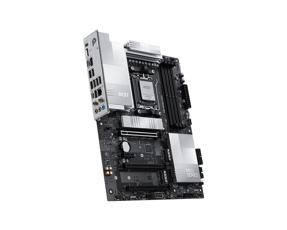 MSI PRO X870E-P WIFI Motherboard | AMD X870E | AM5 | DDR5 8200+ MHz (OC) | PCIe 5.0 | USB4 40Gbps | Wi-Fi 7 | 5G LAN | Triple M.2 | ATX