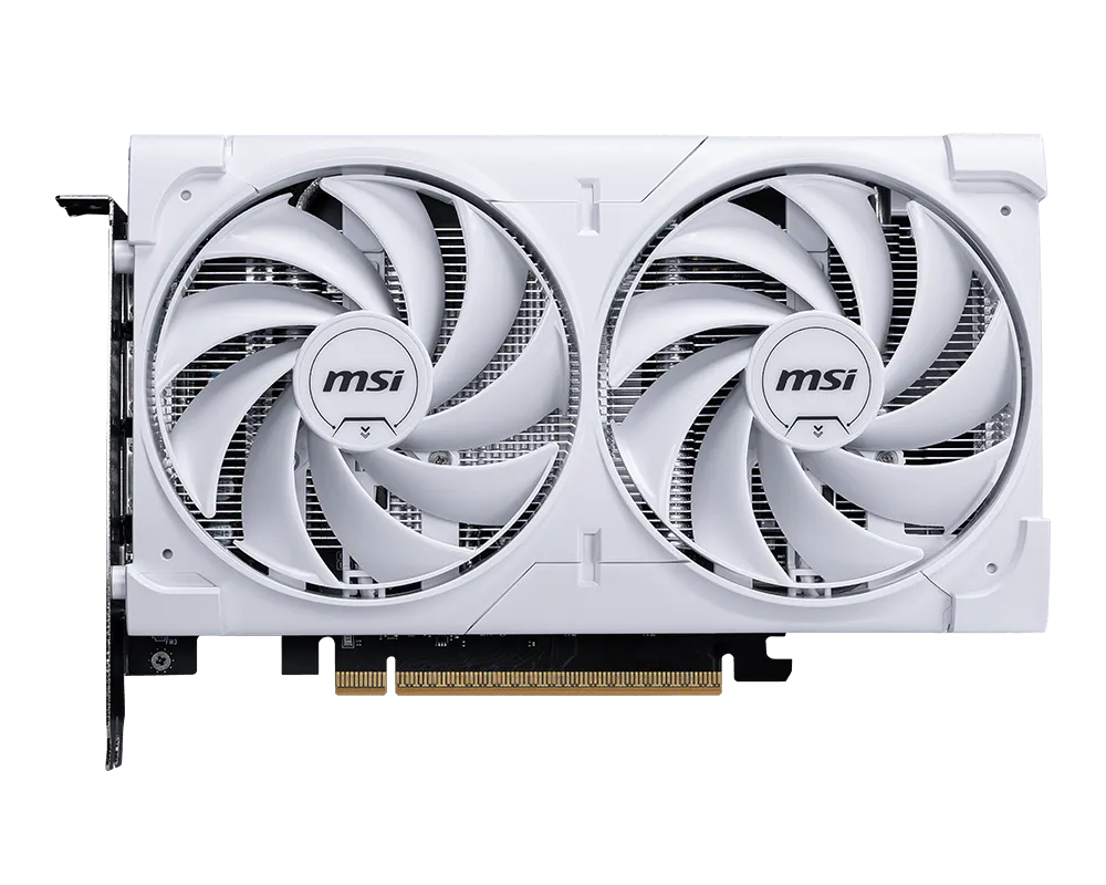MSI GeForce RTX 5060 8GB VENTUS 2X WHITE Graphics Card | GDDR7 | 28Gbps | 128-bit | Dual Fan Cooling | PCIe 5.0 | HDMI 2.1b | DisplayPort 2.1 | DLSS 4 | Ray Tracing | White Edition