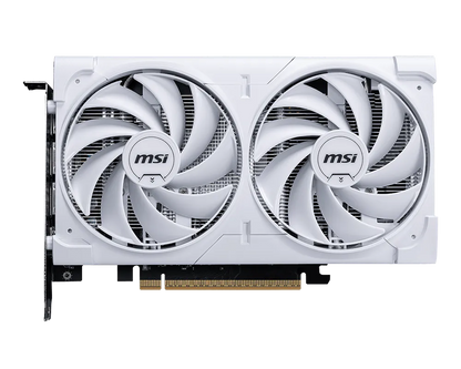 MSI GeForce RTX 5060 8GB VENTUS 2X WHITE Graphics Card | GDDR7 | 28Gbps | 128-bit | Dual Fan Cooling | PCIe 5.0 | HDMI 2.1b | DisplayPort 2.1 | DLSS 4 | Ray Tracing | White Edition