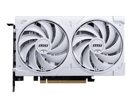 MSI GeForce RTX 5060 8GB VENTUS 2X WHITE Graphics Card | GDDR7 | 28Gbps | 128-bit | Dual Fan Cooling | PCIe 5.0 | HDMI 2.1b | DisplayPort 2.1 | DLSS 4 | Ray Tracing | White Edition