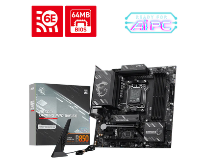 MSI B850M GAMING PRO WIFI6E Motherboard | AMD B850 | AM5 | DDR5 8200+ MHz (OC) | PCIe 4.0 x16 | PCIe 5.0 M.2 | Wi-Fi 6E | 2.5G LAN | USB-C | mATX