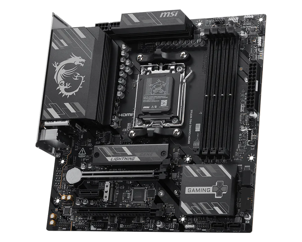 MSI B850M GAMING PRO WIFI6E Motherboard | AMD B850 | AM5 | DDR5 8200+ MHz (OC) | PCIe 4.0 x16 | PCIe 5.0 M.2 | Wi-Fi 6E | 2.5G LAN | USB-C | mATX