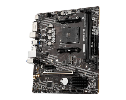 MSI B550M-A PRO Motherboard | AMD B550 | AM4 | DDR4 4600+ MHz (OC) | PCIe 4.0 x16 | Gen4 M.2 | HDMI | DVI-D | Gigabit LAN | Micro-ATX