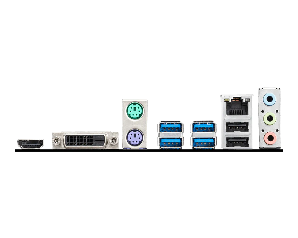 MSI B550M-A PRO Motherboard | AMD B550 | AM4 | DDR4 4600+ MHz (OC) | PCIe 4.0 x16 | Gen4 M.2 | HDMI | DVI-D | Gigabit LAN | Micro-ATX