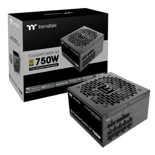 Thermaltake Toughpower GT 750 W Gold | Fully Modular ATX 3.1 PSU | PCIe 5.1 Ready | 80 PLUS Gold | Smart Zero 120 mm Fan
