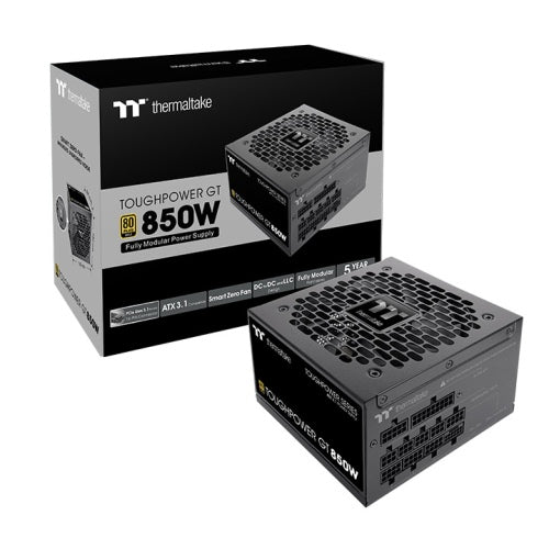 Thermaltake Toughpower GT 850 W Gold | Fully Modular ATX 3.1 PSU | PCIe 5.1 Ready | 80 PLUS Gold | Smart Zero 120 mm Fan
