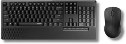 Rapoo Wireless Keyboard and Mouse Combo X1960 -2.4GHz | Low-Profile Full-Size Keys | Optical Mouse | Long Battery Life | USB Receiver