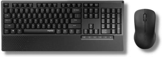 Rapoo Wireless Keyboard and Mouse Combo X1960 -2.4GHz | Low-Profile Full-Size Keys | Optical Mouse | Long Battery Life | USB Receiver