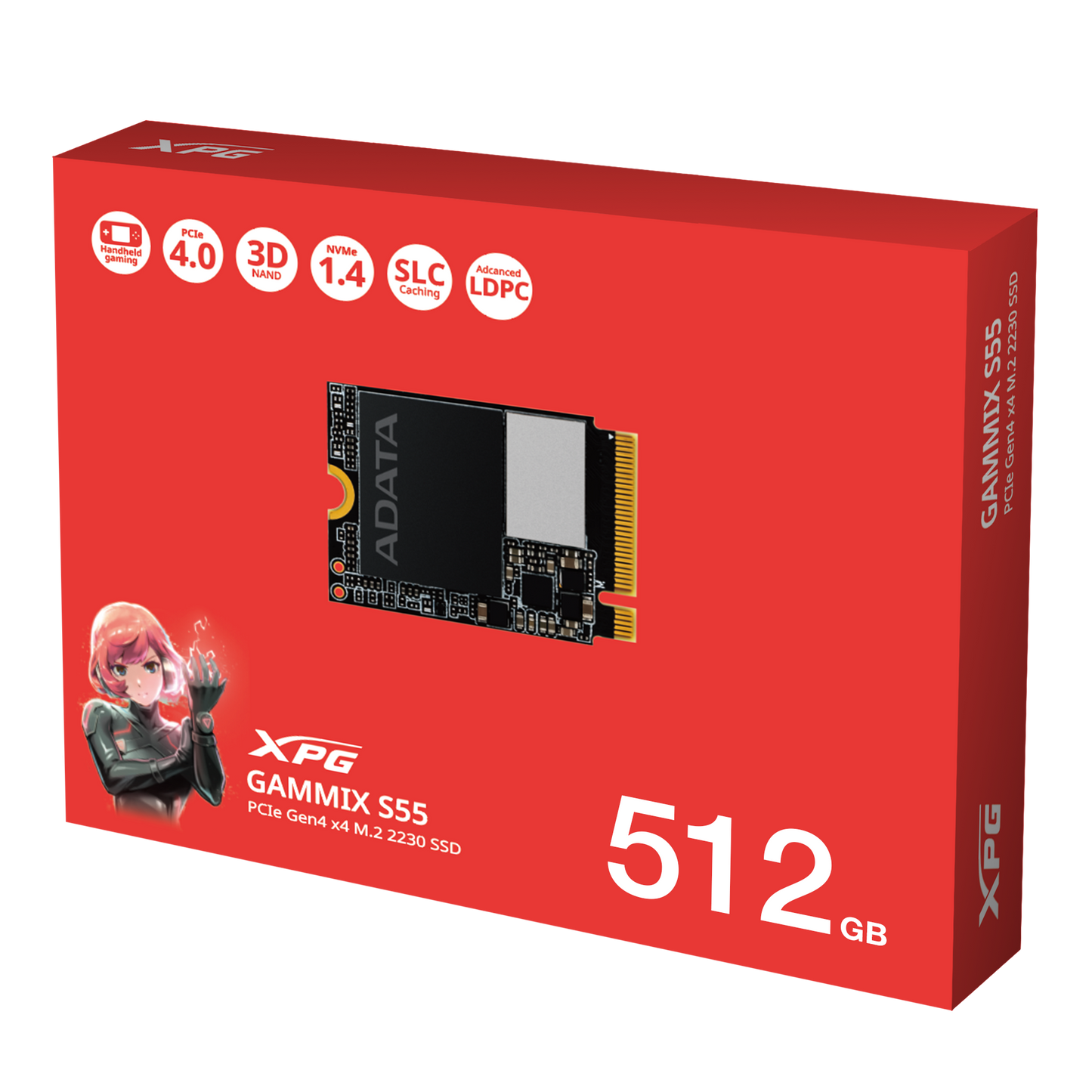 XPG GAMMIX S55 PCIe Gen4 x4 M.2 2230 Solid State Drive | 512GB