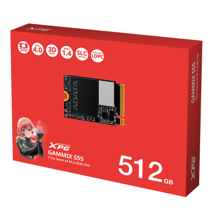 XPG GAMMIX S55 PCIe Gen4 x4 M.2 2230 Solid State Drive | 512GB