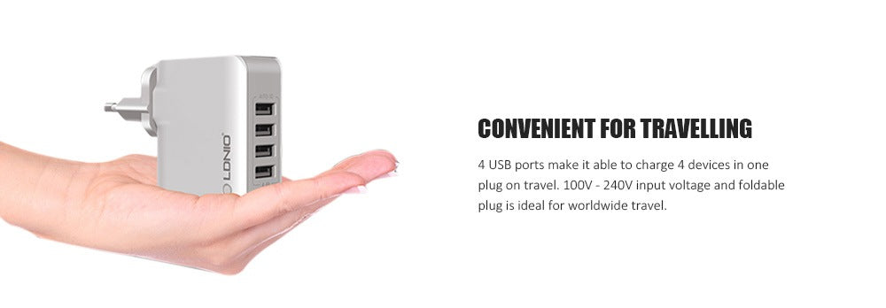 LDNIO A4403 Quick Charge 4-Port USB Wall Charger | 4.4A Output | UK Plug