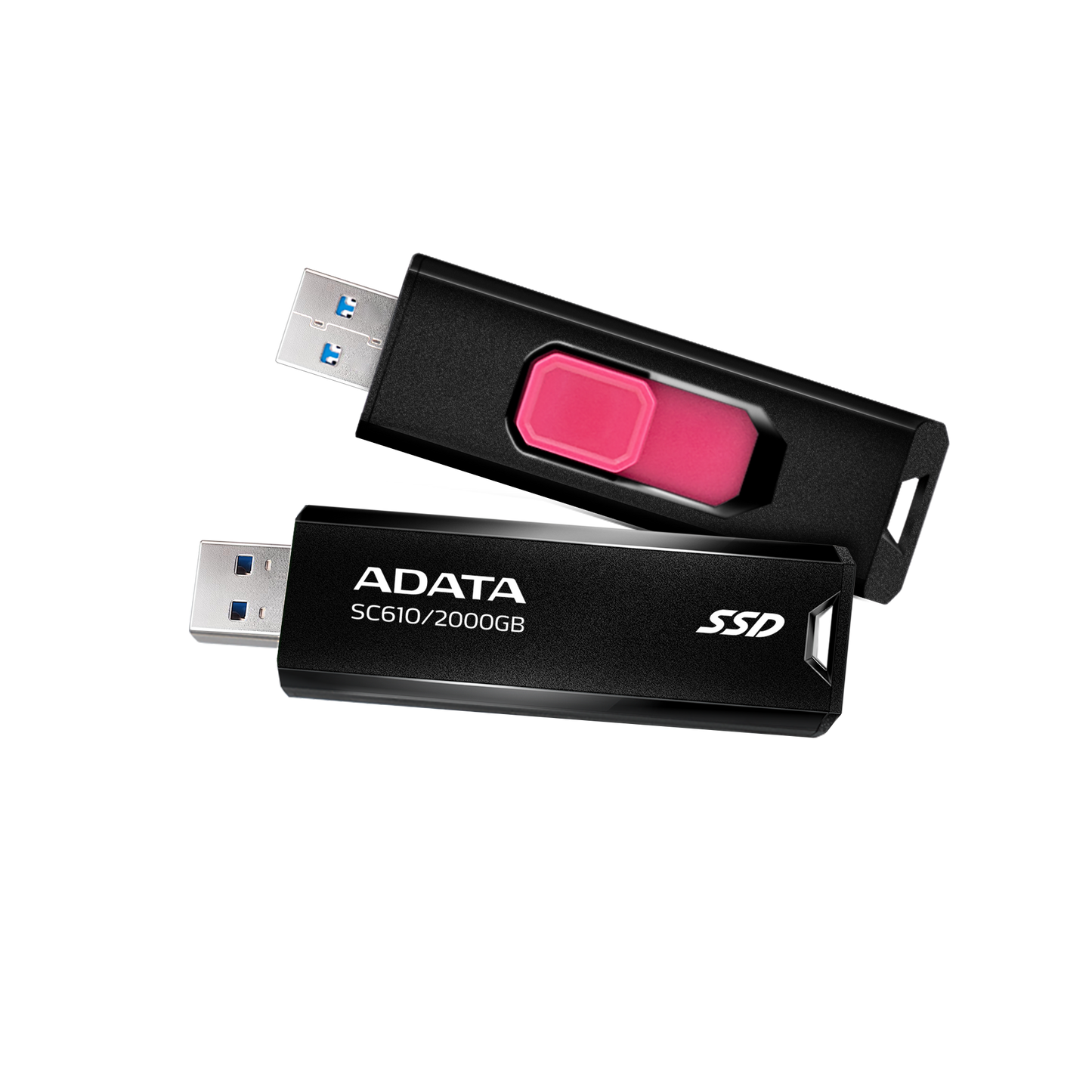 ADATA SC610 External SSD USB 3.2 Gen2 550MB/s Read 500MB/s Write Capless Slide-Out Cableless - 2TB