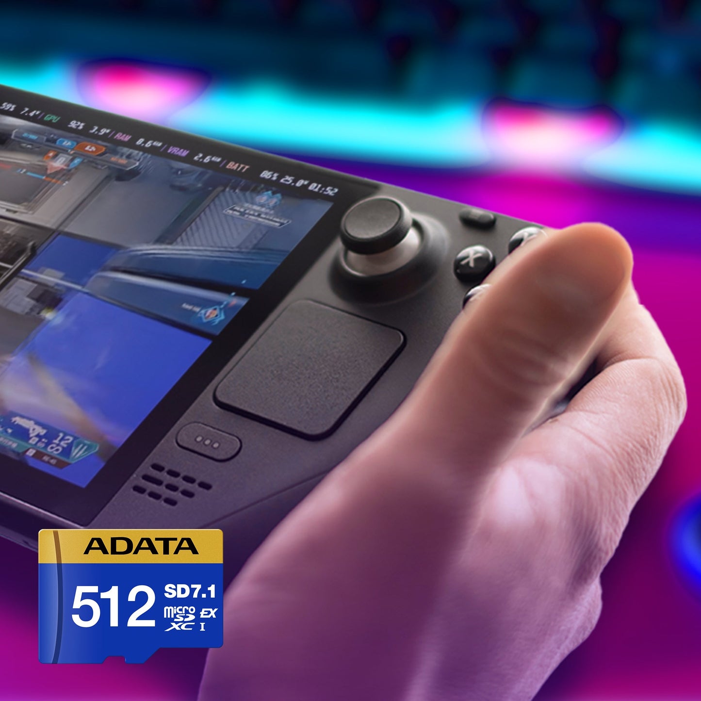ADATA 256GB Premier Extreme microSDXC SD7.1 Express Card