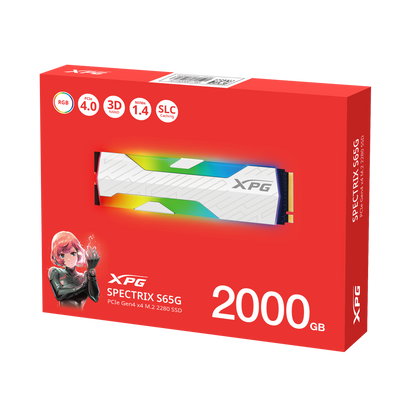 XPG SPECTRIX S65G 2TB PCIe Gen4 x4 NVMe M.2 2280 SSD – Up to 6,000/5,000 MB/s, 640 TBW