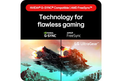 LG UltraGear 24GS60F-B 24″ Gaming Monitor – Full HD IPS 180Hz Refresh, 1ms Response, NVIDIA G-SYNC® Compatible & AMD FreeSync™, HDR10, HDMI & DisplayPort