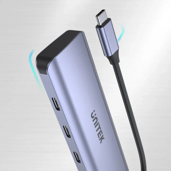 UNITEK UHub Q4 Next 4-Ports USB-C Hub | USB-C & USB-A Ports | Plug-and-Play Expansion Hub for Laptops & Tablets