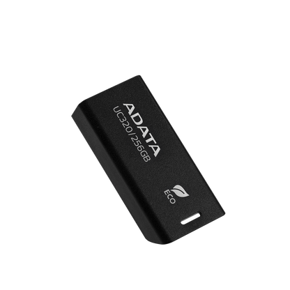 DATA UC320 USB 3.2 Gen1 Flash Drive 85% PCR Plastic Eco-Friendly Capless Sliding Connector - 256GB