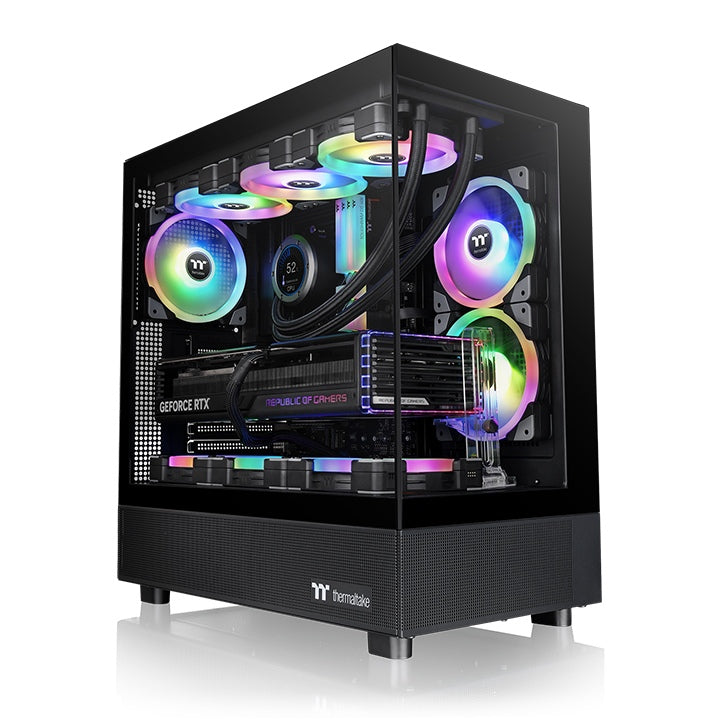 Thermaltake View 270 TG ARGB Mid‑Tower Case | 270° Tempered Glass | CT140 ARGB Fan | USB‑C 3.2 Gen2 | Supports 360 mm Radiator | Vertical GPU