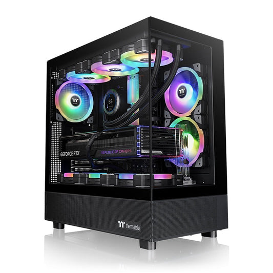 Thermaltake View 270 TG ARGB Mid‑Tower Case | 270° Tempered Glass | CT140 ARGB Fan | USB‑C 3.2 Gen2 | Supports 360 mm Radiator | Vertical GPU